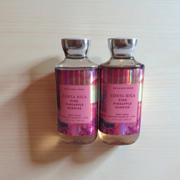 Bath & Body Works, Set of 2 COSTA RICA PINK PINEAPPLE SUNRISE Body Washes, NWT - Picture 1 of 4